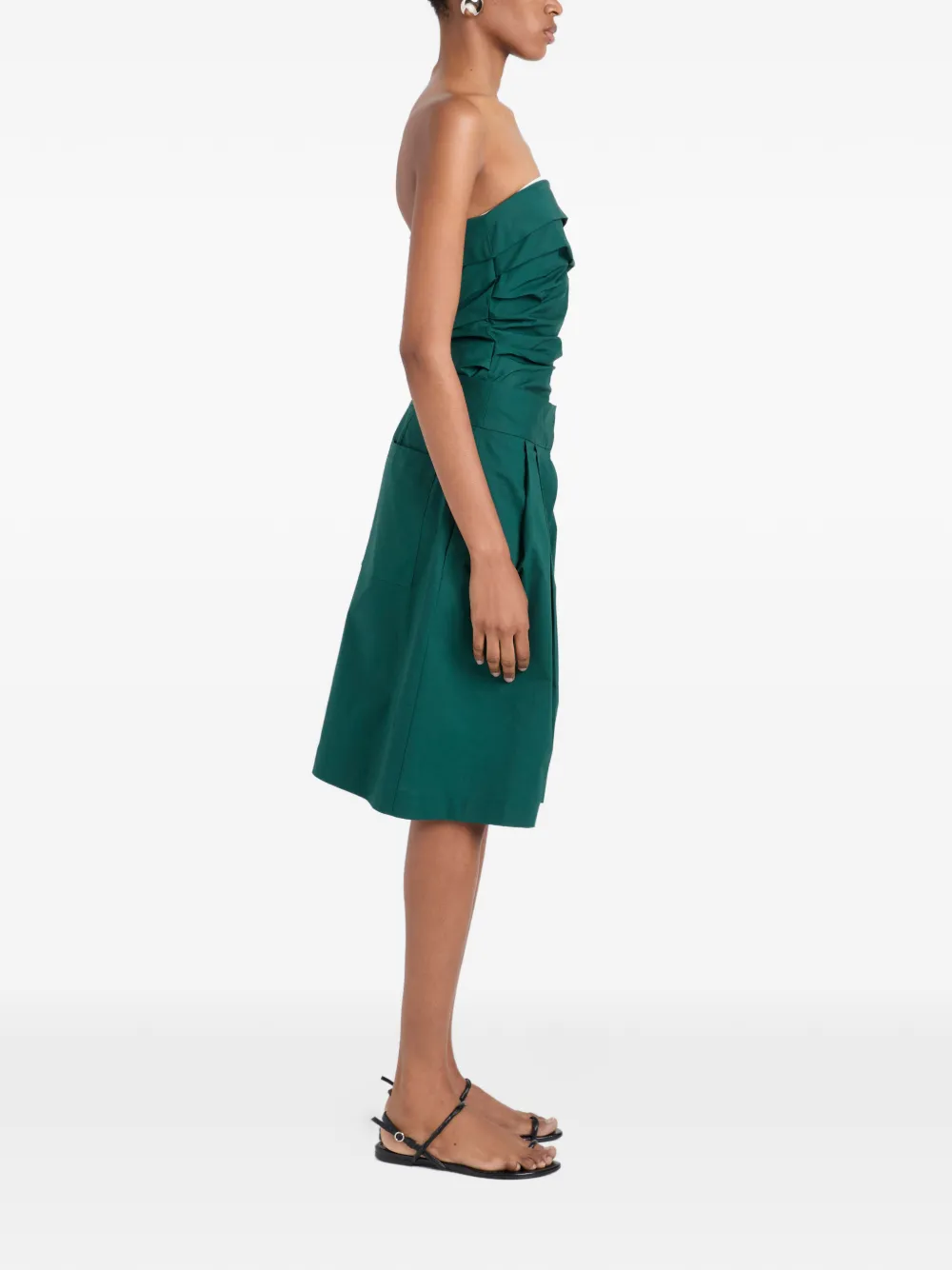 Proenza Schouler White Label Clio geplooide shorts Groen