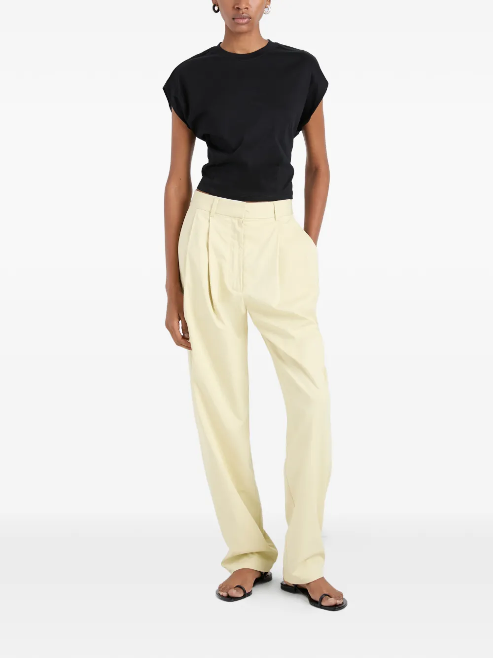 Proenza Schouler White Label Taya geplooide broek Geel