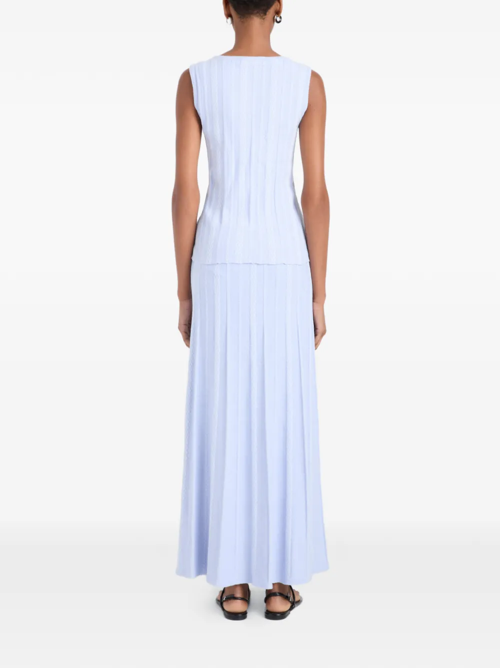 Proenza Schouler White Label Morena gebreide maxi-rok met textuur Blauw