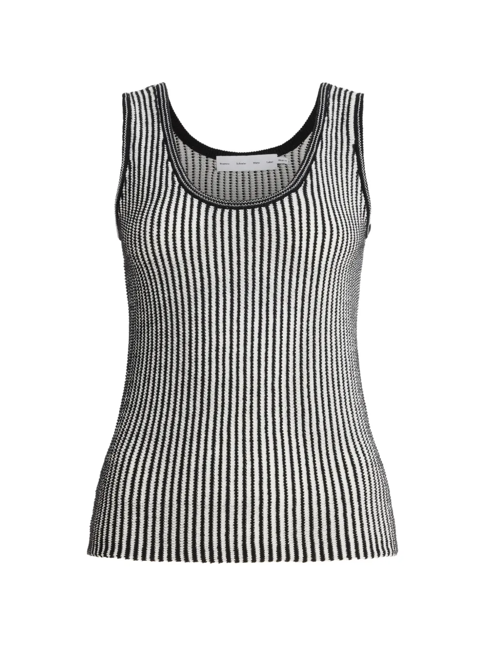 Proenza Schouler White Label Lennox stripe-pattern rib-knit top - Nero