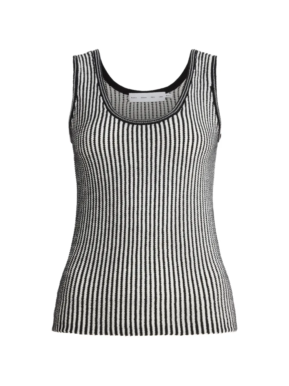 Proenza Schouler White Label Lennox stripe-pattern rib-knit top - Nero