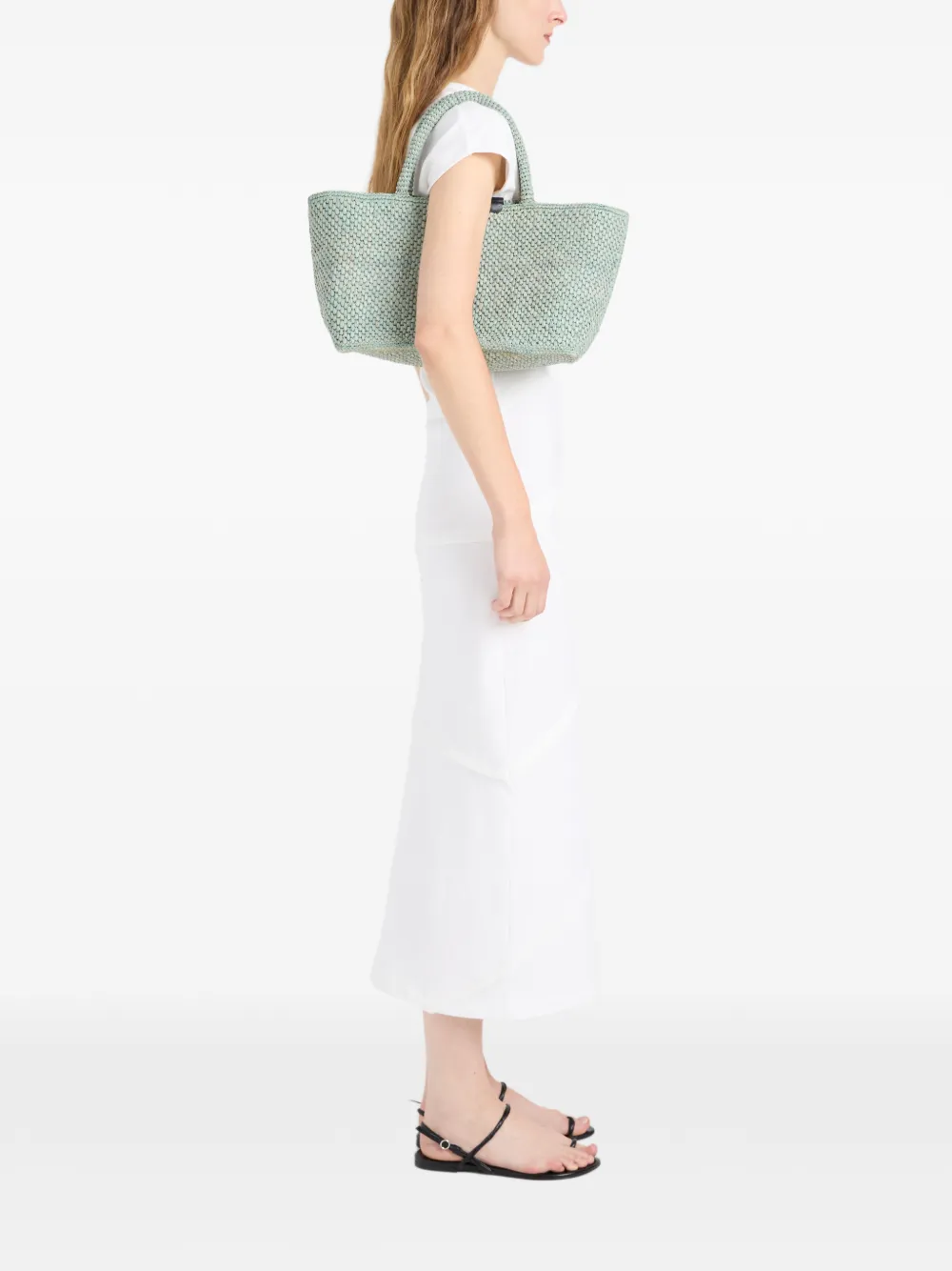 Proenza Schouler Chelsea raffia shopper Blauw