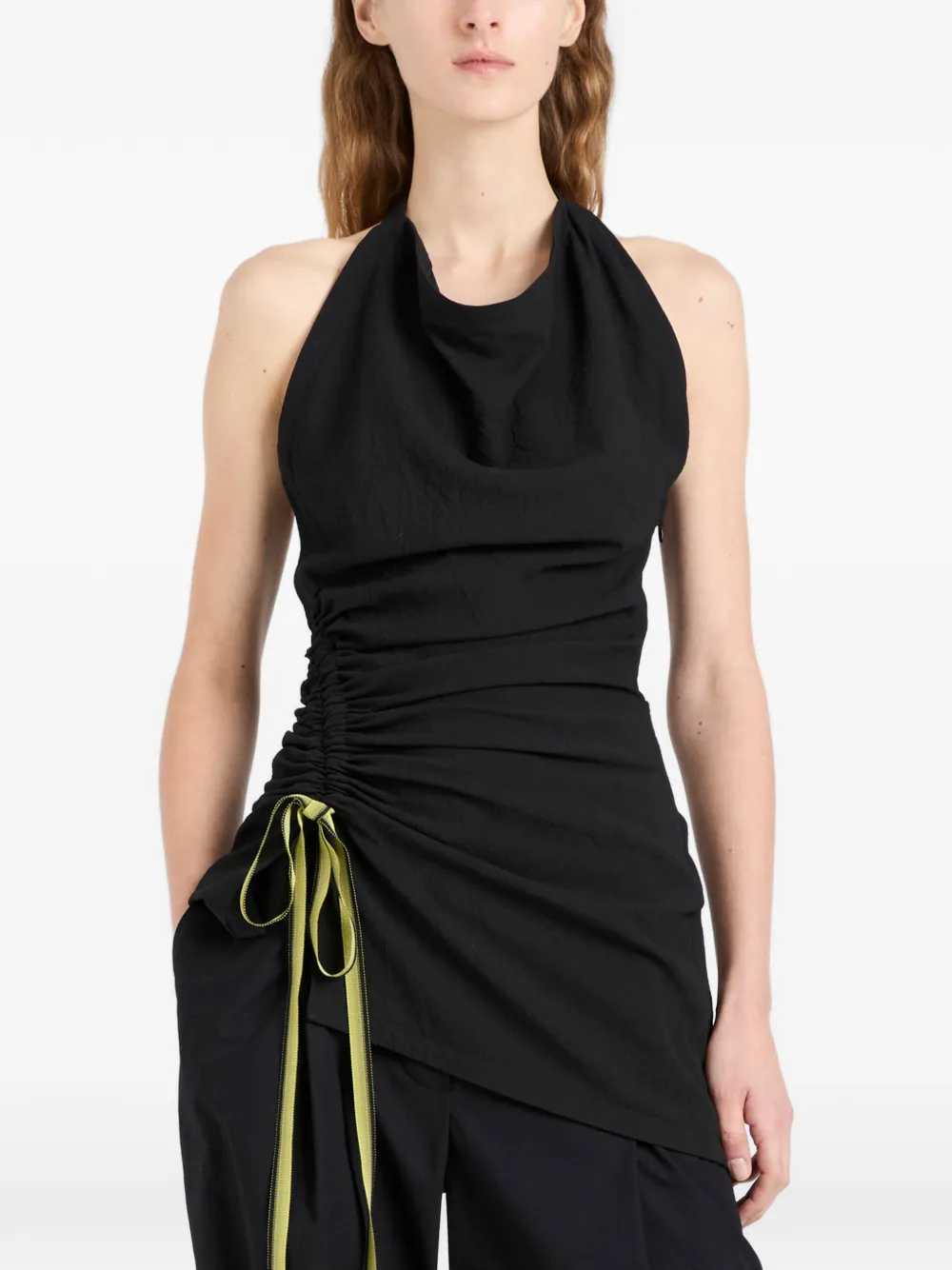 Proenza Schouler Melia top met ruches Zwart