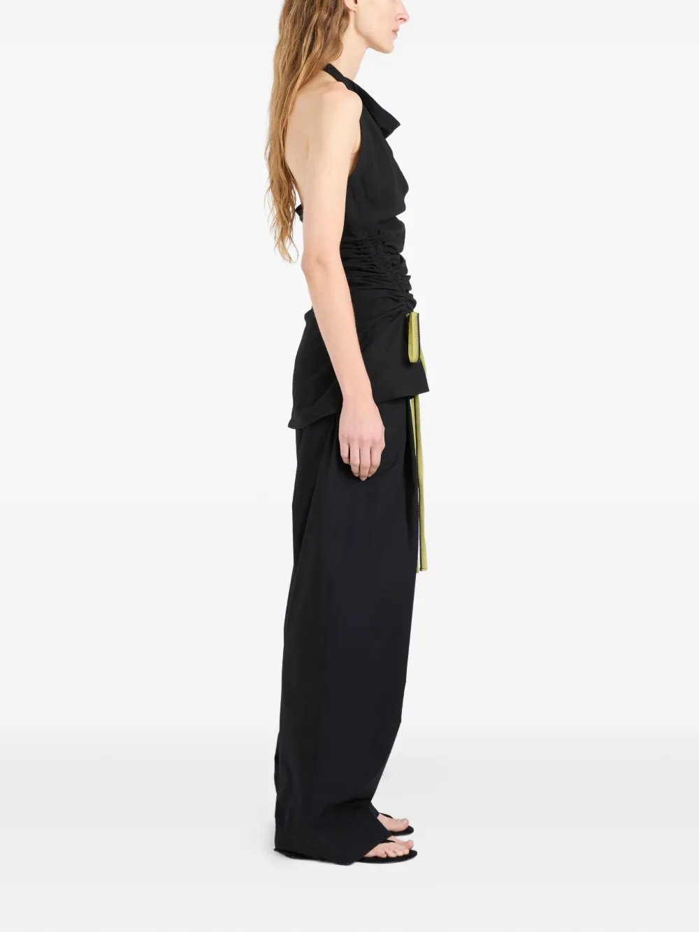 Proenza Schouler Melia top met ruches Zwart