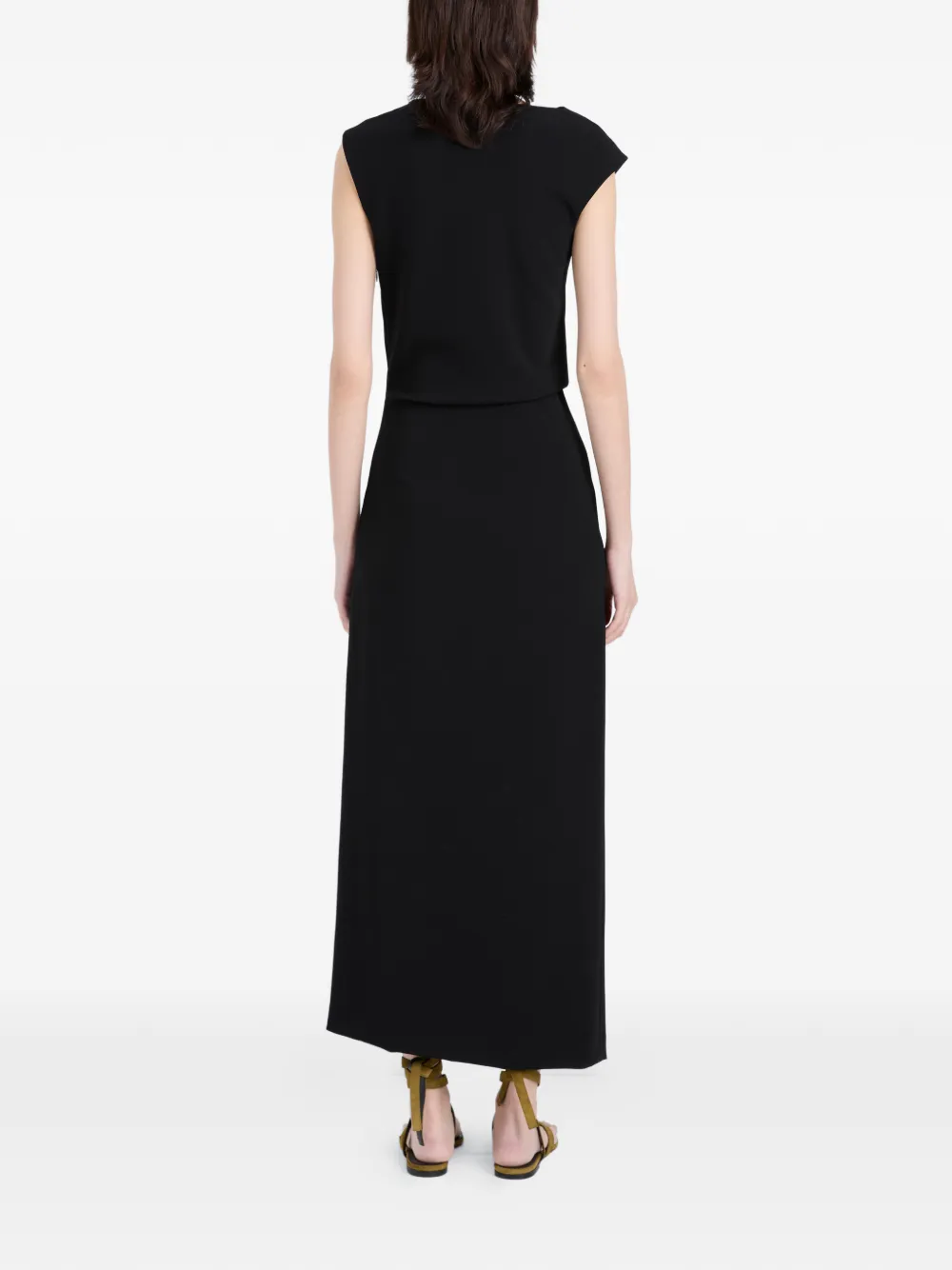 Proenza Schouler Damea matte crêpe midi-jurk Zwart
