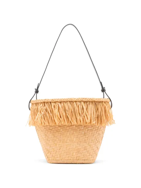 Proenza Schouler fringe-trim woven bucket bag