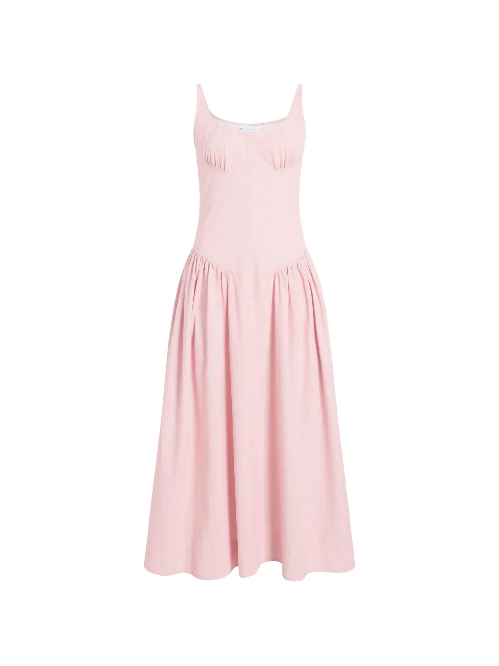 Proenza Schouler White Label Solira seersucker midi-jurk Roze
