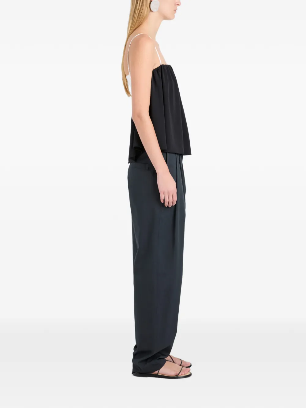 Proenza Schouler White Label Vanna gelaagde blouse Zwart