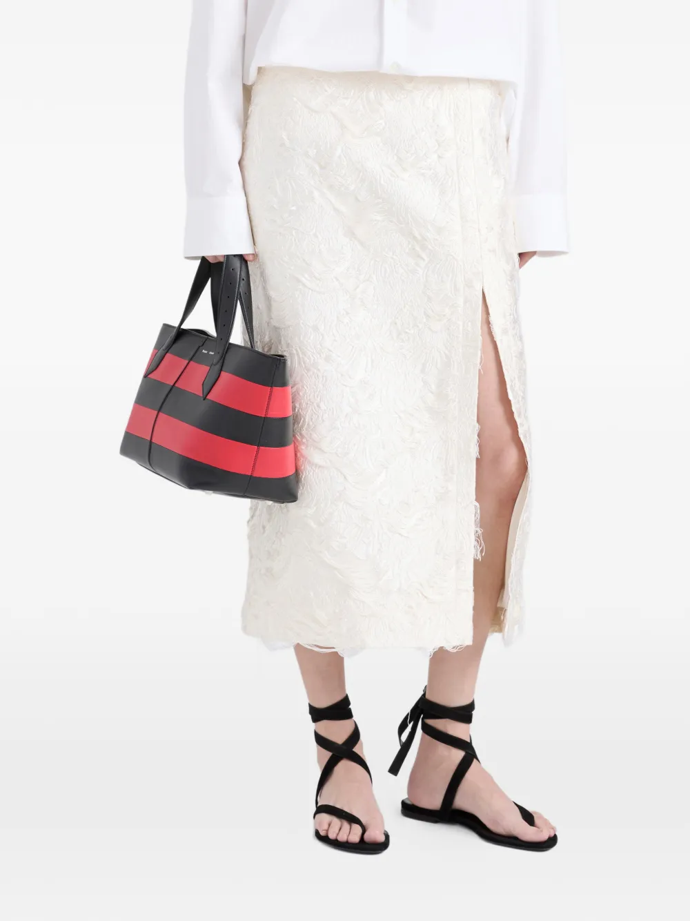 Proenza Schouler Dalma rok met bloemen jacquard Wit