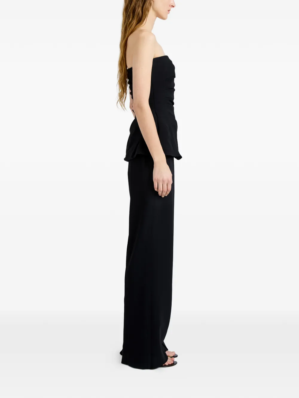 Proenza Schouler Damea gedrapeerde strapless top Zwart