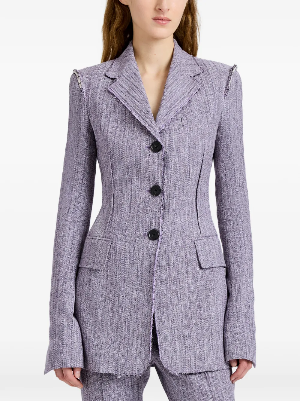 Proenza Schouler Lorenza blazer met franje Paars