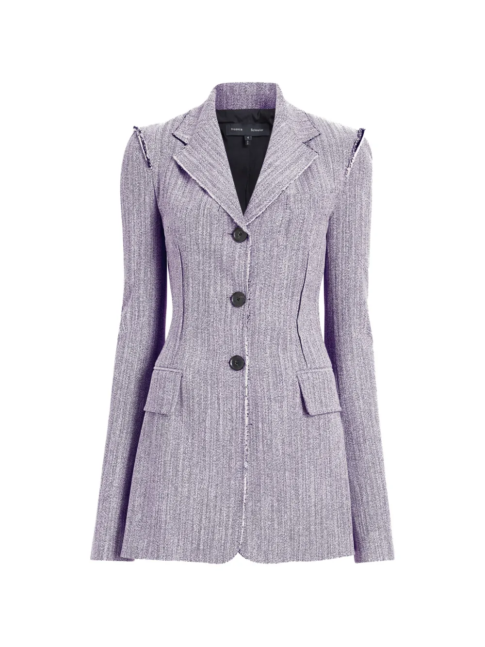 Proenza Schouler Lorenza frayed blazer - Viola