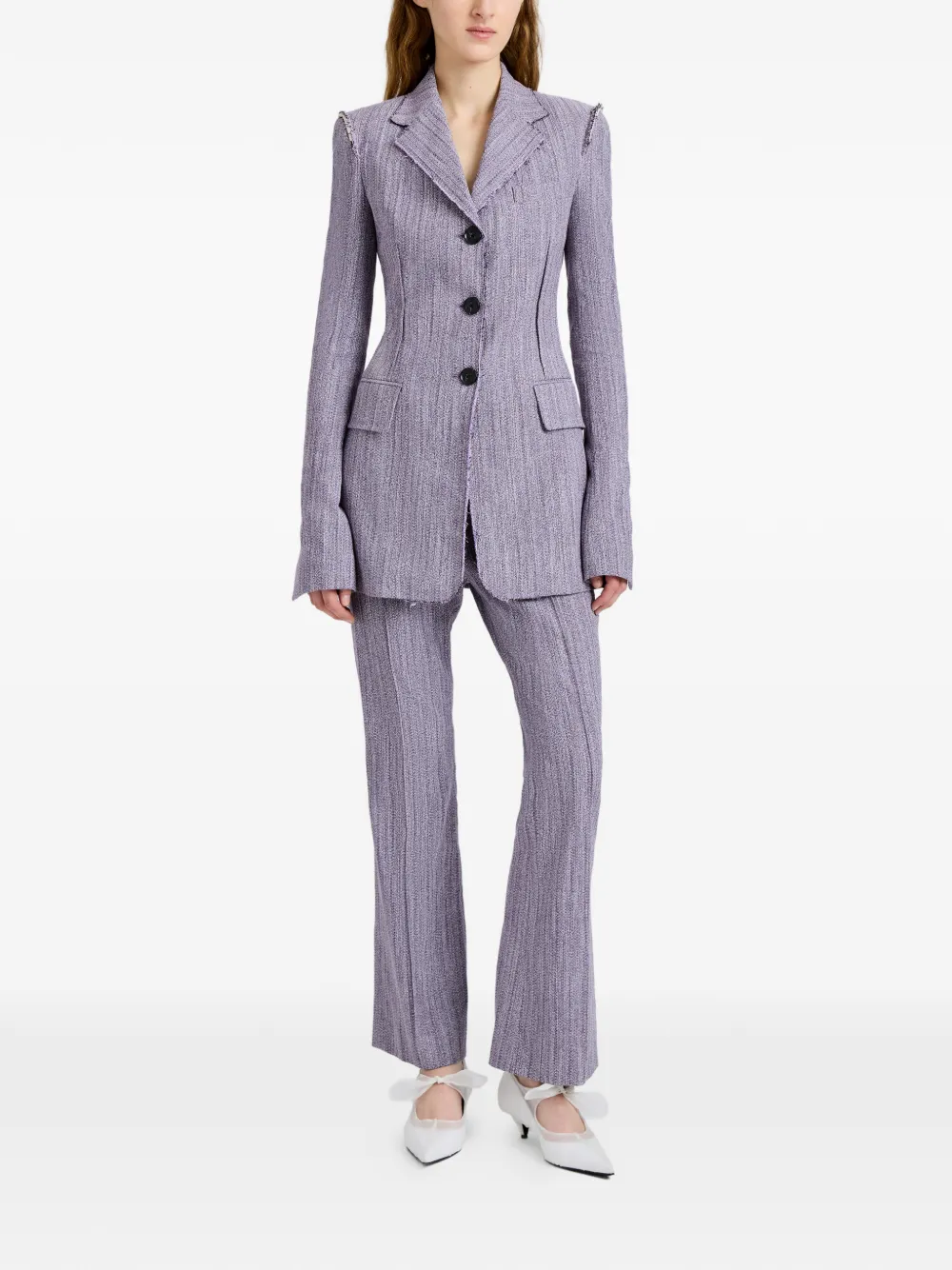 Proenza Schouler Lorenza blazer met franje Paars