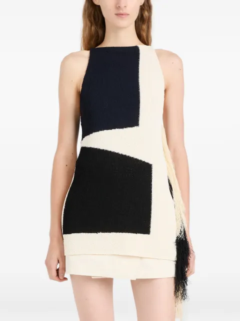 Proenza Schouler Saskia top in textured fringe intarsia