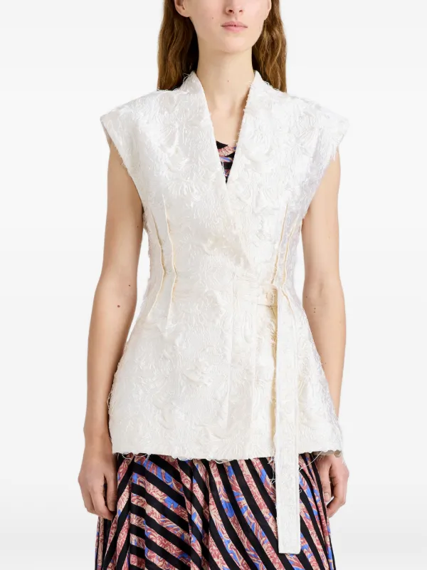 Proenza Schouler Cindle ベルテッド ベスト | ニュートラル | FARFETCH JP