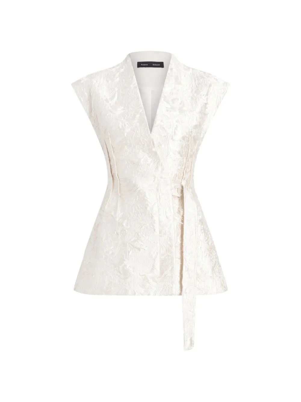 Proenza Schouler Cindle Jacquard-Weste mit Gürtel - Nude