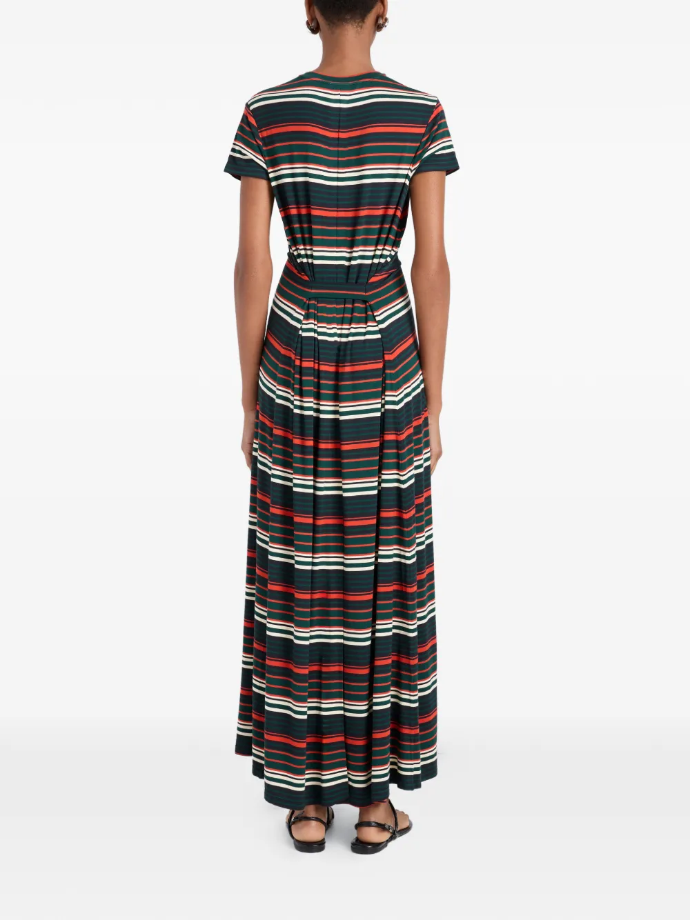 Proenza Schouler White Label Noelle gestreepte jersey maxi-jurk Groen