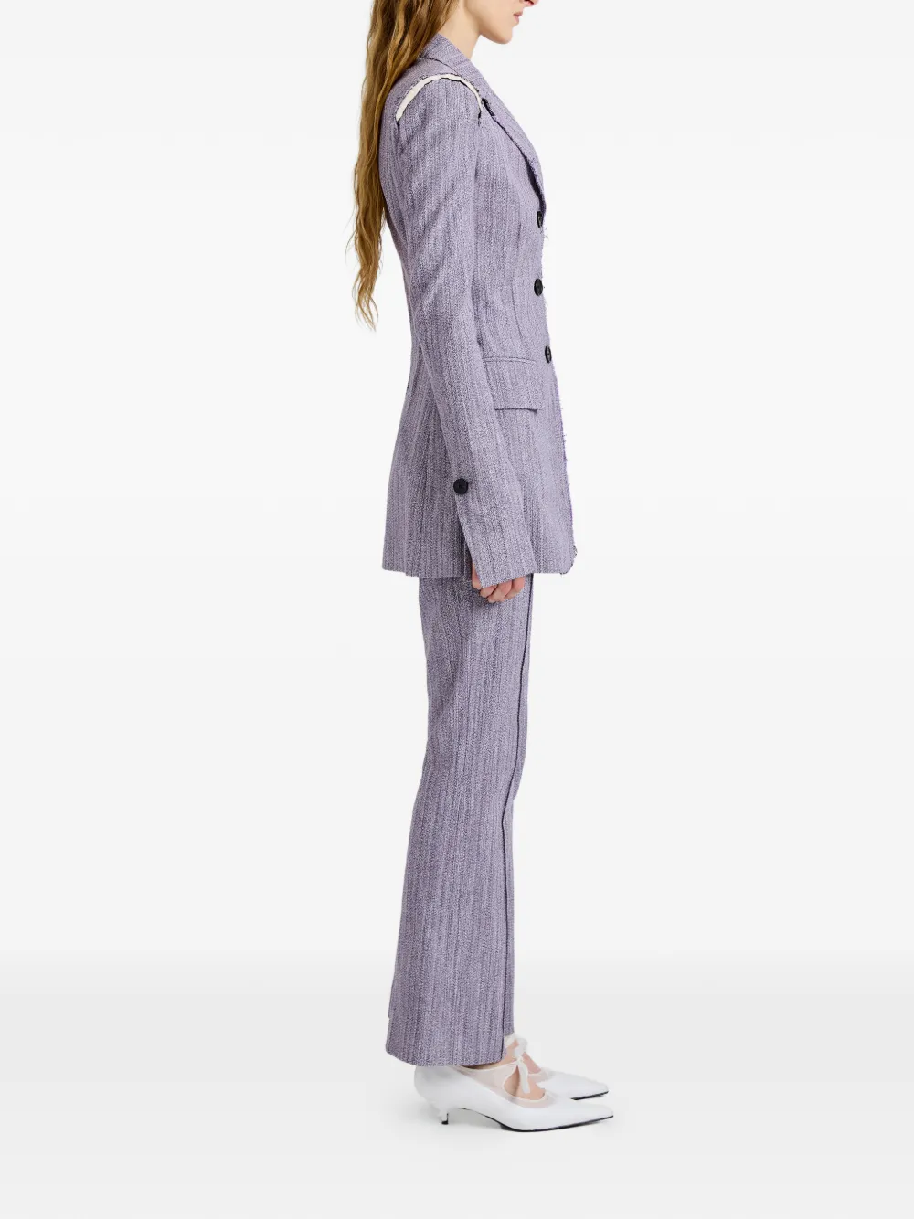 Proenza Schouler Lorenza flared broek Paars