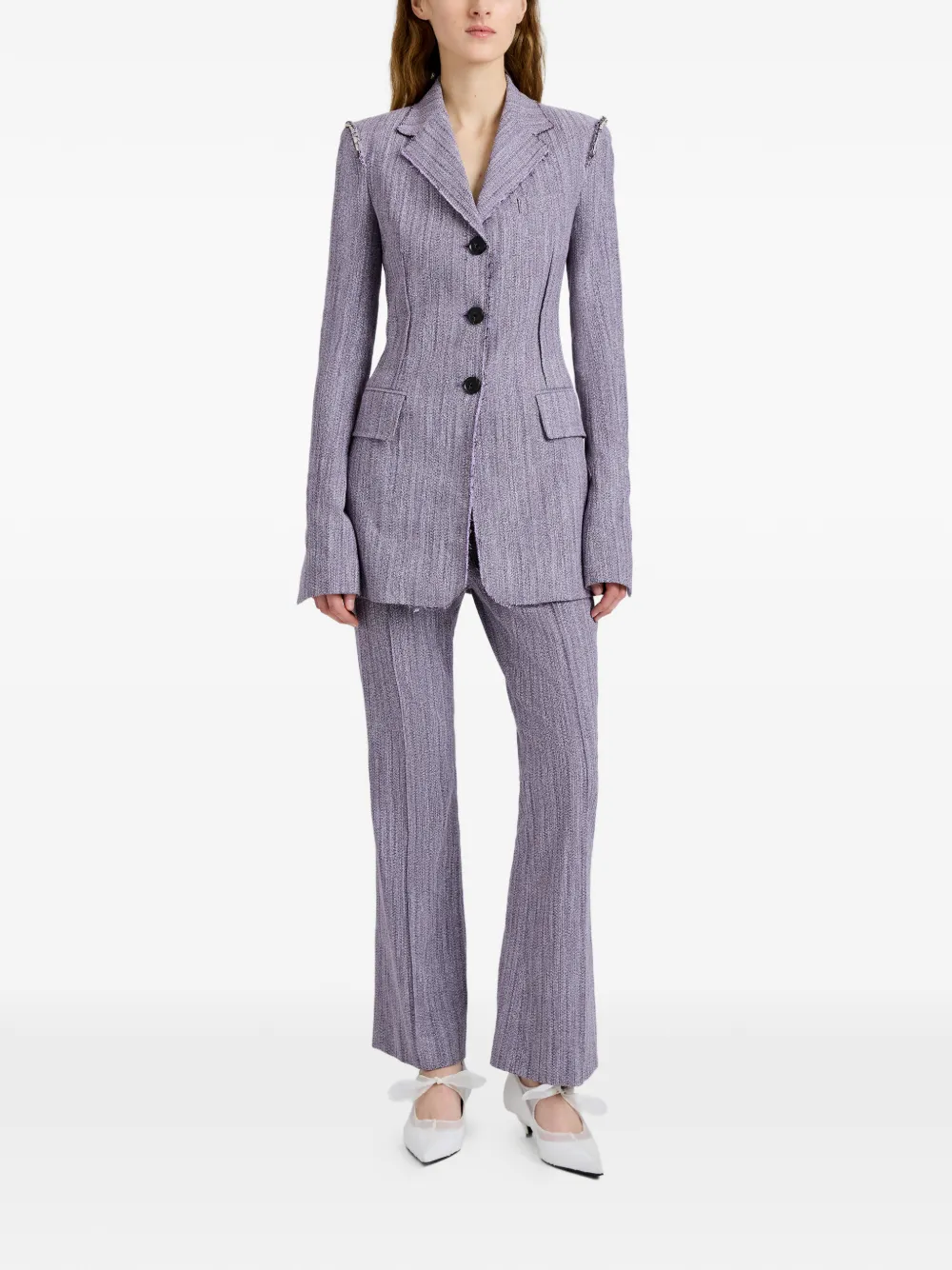 Proenza Schouler Lorenza flared broek Paars