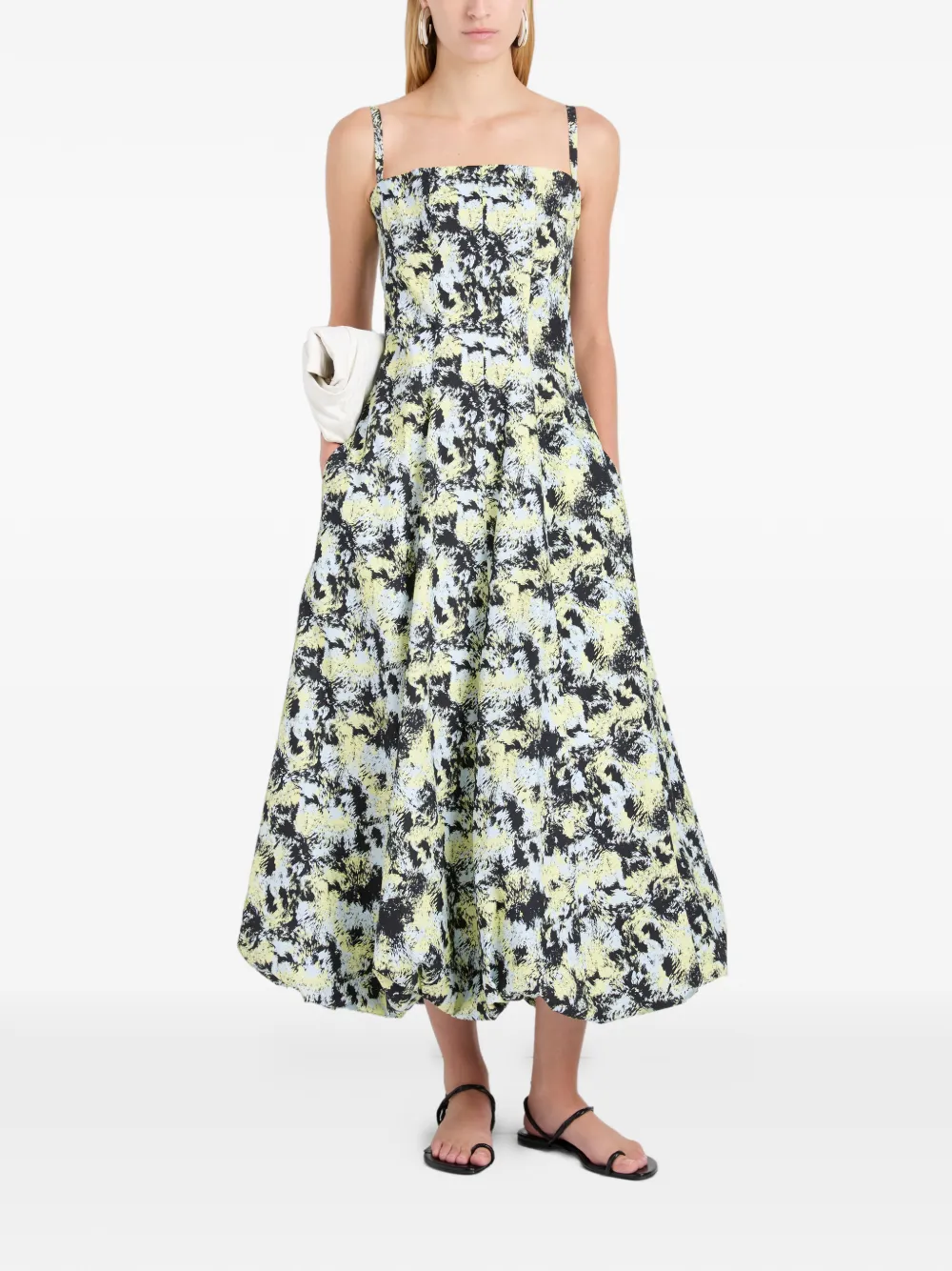 Proenza Schouler White Label Tulah jurk met print Blauw