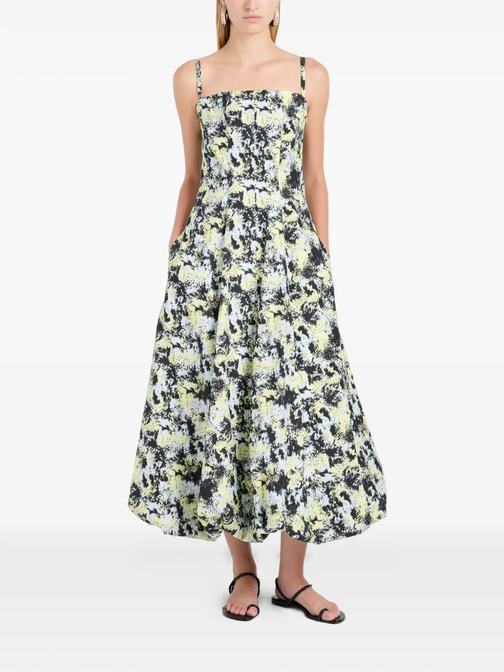 Proenza Schouler White Label Tulah jurk met print Blauw