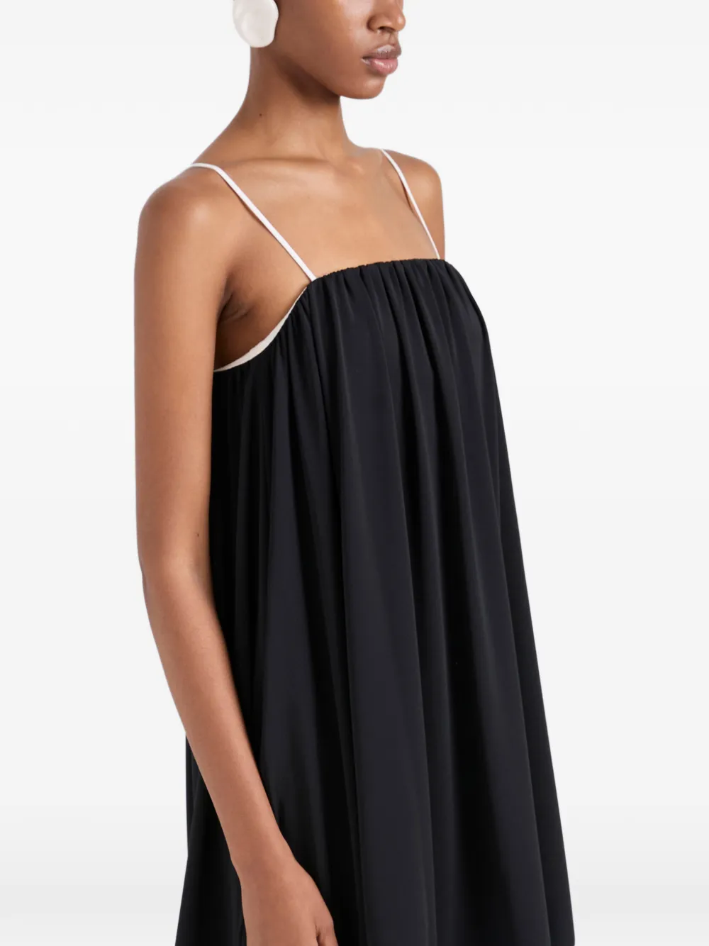 Proenza Schouler White Label Saria crêpe jurk met contrast Zwart