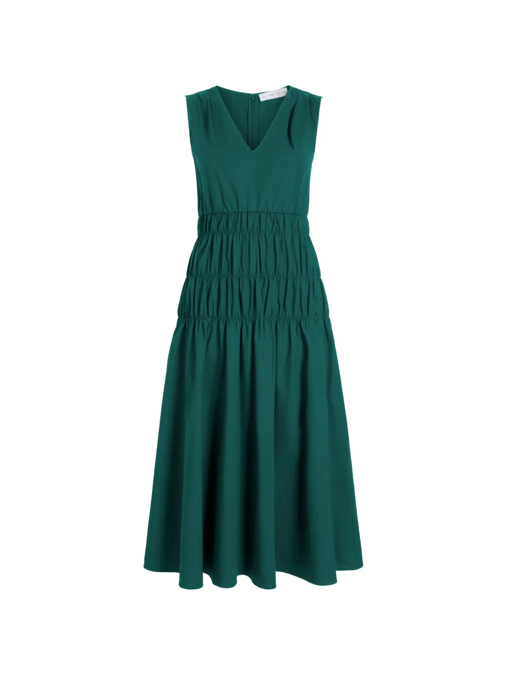 Proenza Schouler White Label smocked poplin midi dress - Verde