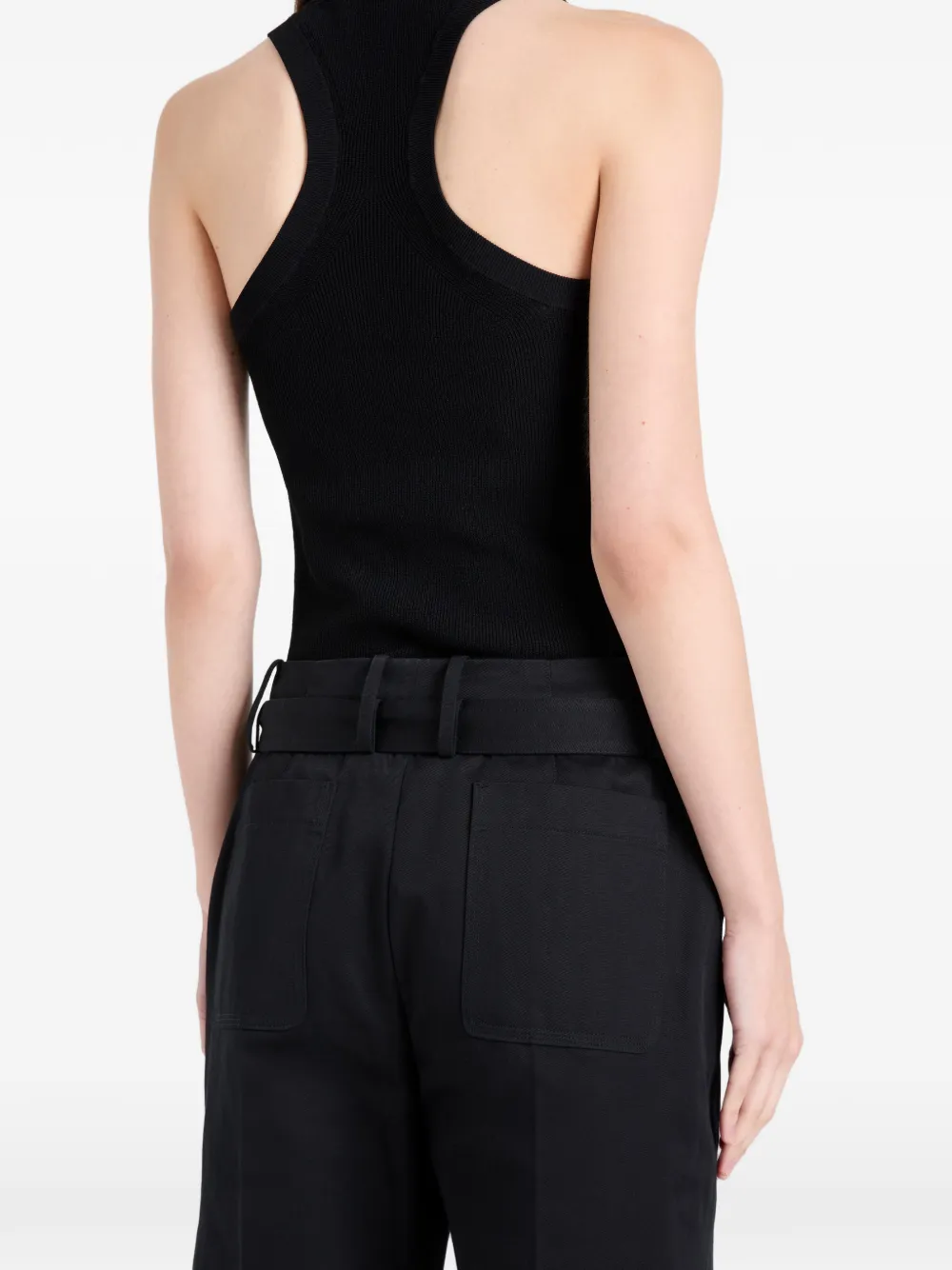 Proenza Schouler Nila broek met ceintuur Zwart