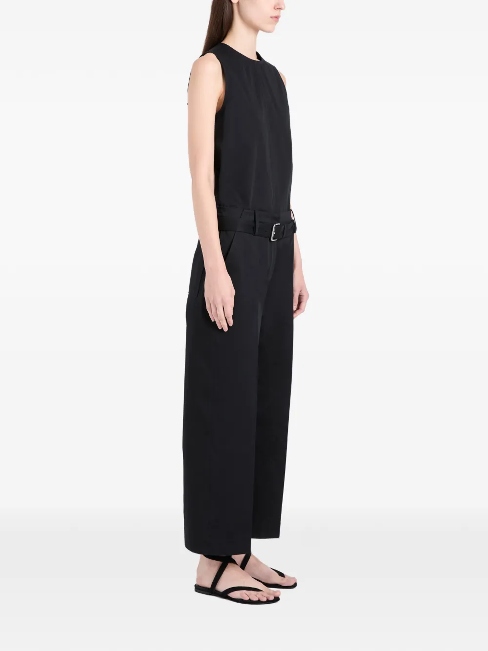 Proenza Schouler Nila broek met ceintuur Zwart