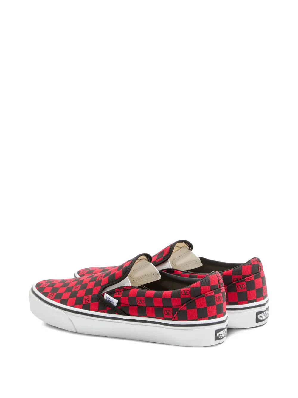 Vans x Valentino checked sneakers Rood