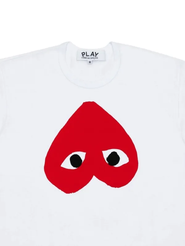 Comme Des Garçons Play Heart-Eye crew-neck T-shirt | White | FARFETCH