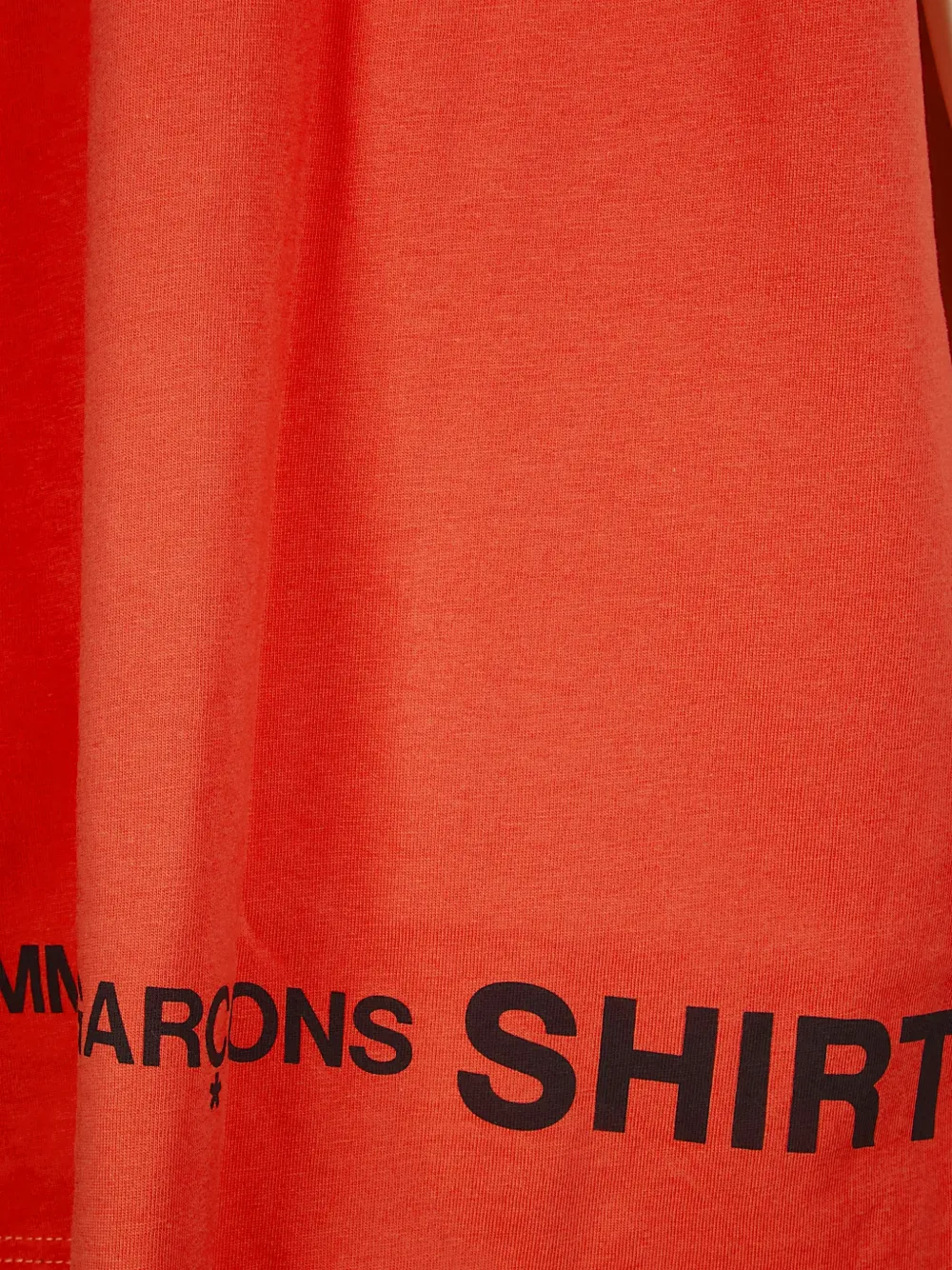 Comme Des Garçons Shirt T-shirt met logoprint Oranje
