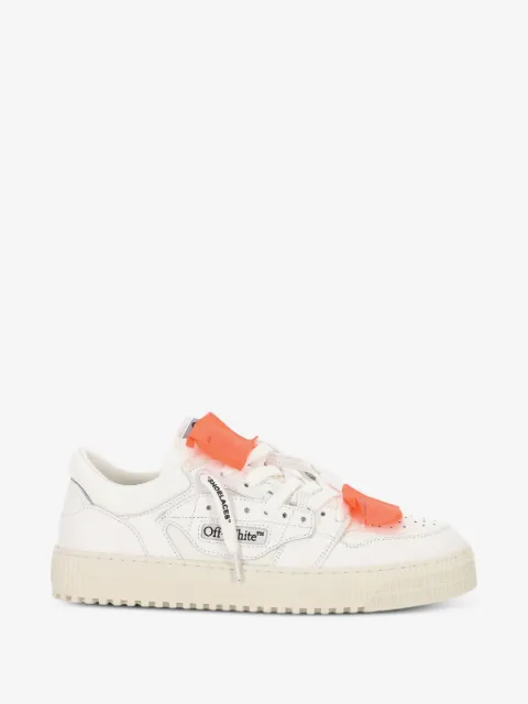 Off-White tenis con paneles y moño en el cierre