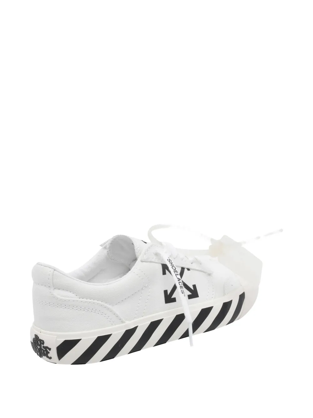 Off-White Arrows-print striped sneakers Wit