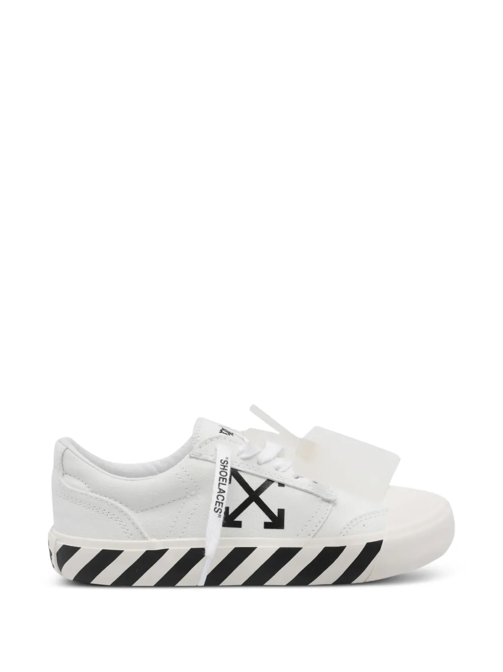 Off-White Arrows-print striped sneakers Wit
