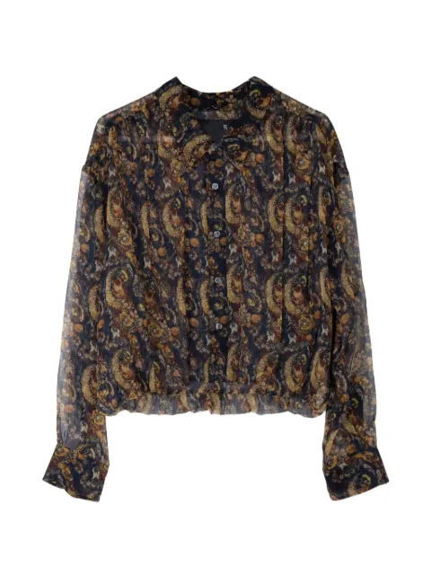 R13 Camicia con stampa paisley