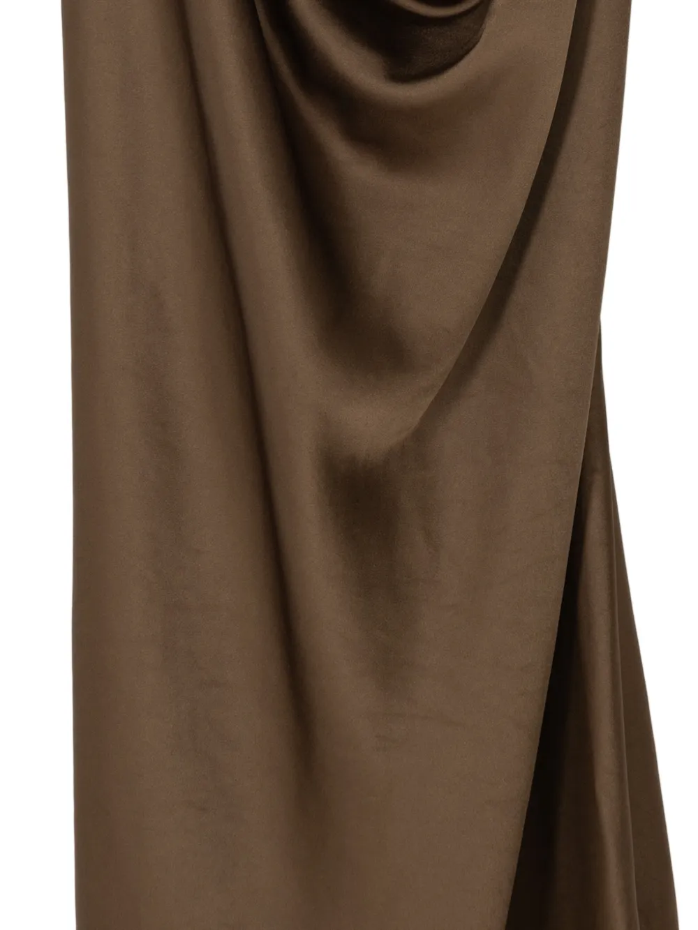  Alejandra Alonso Rojas Draped Halter Midi Dress - Brown 