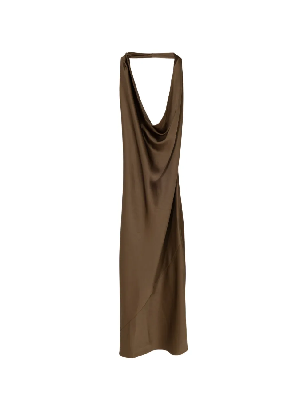Alejandra Alonso Rojas draped halter midi dress - Braun