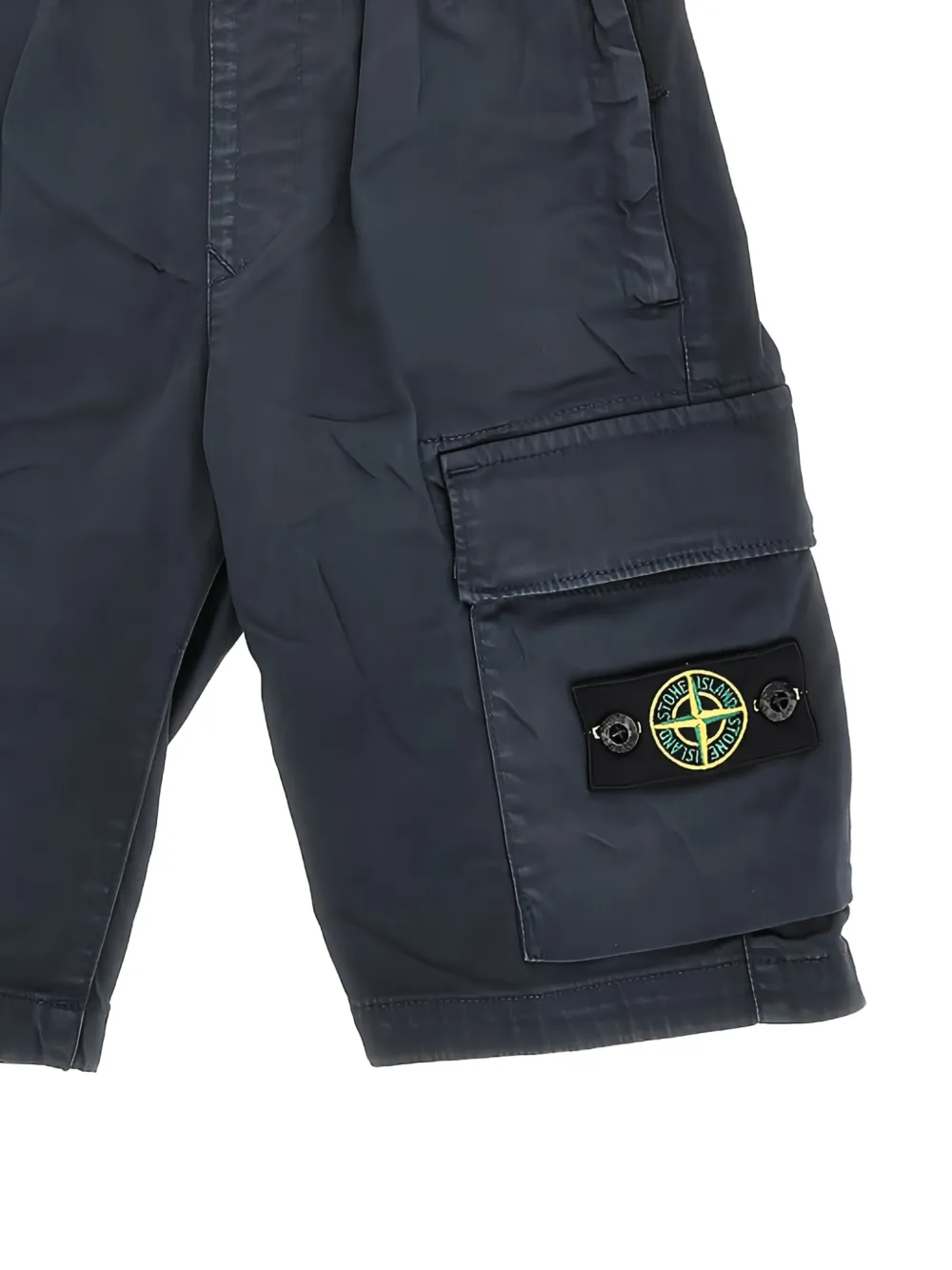 Stone Island Junior Cargo shorts met Compass-logopatch Blauw