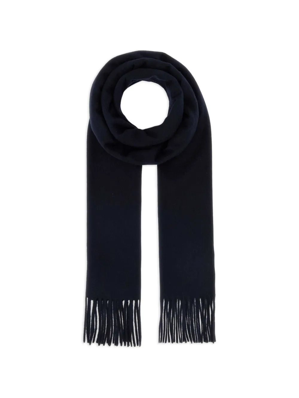 Max Mara Sciarpa in cashmere con frange - Blu