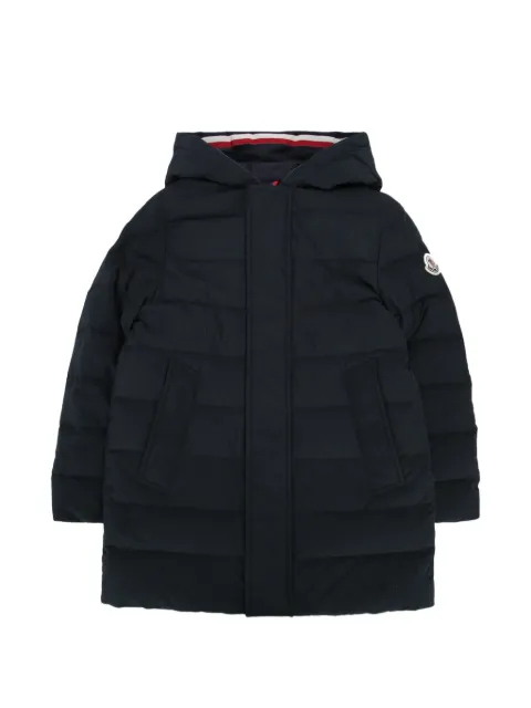Moncler Enfant parka larga con capucha