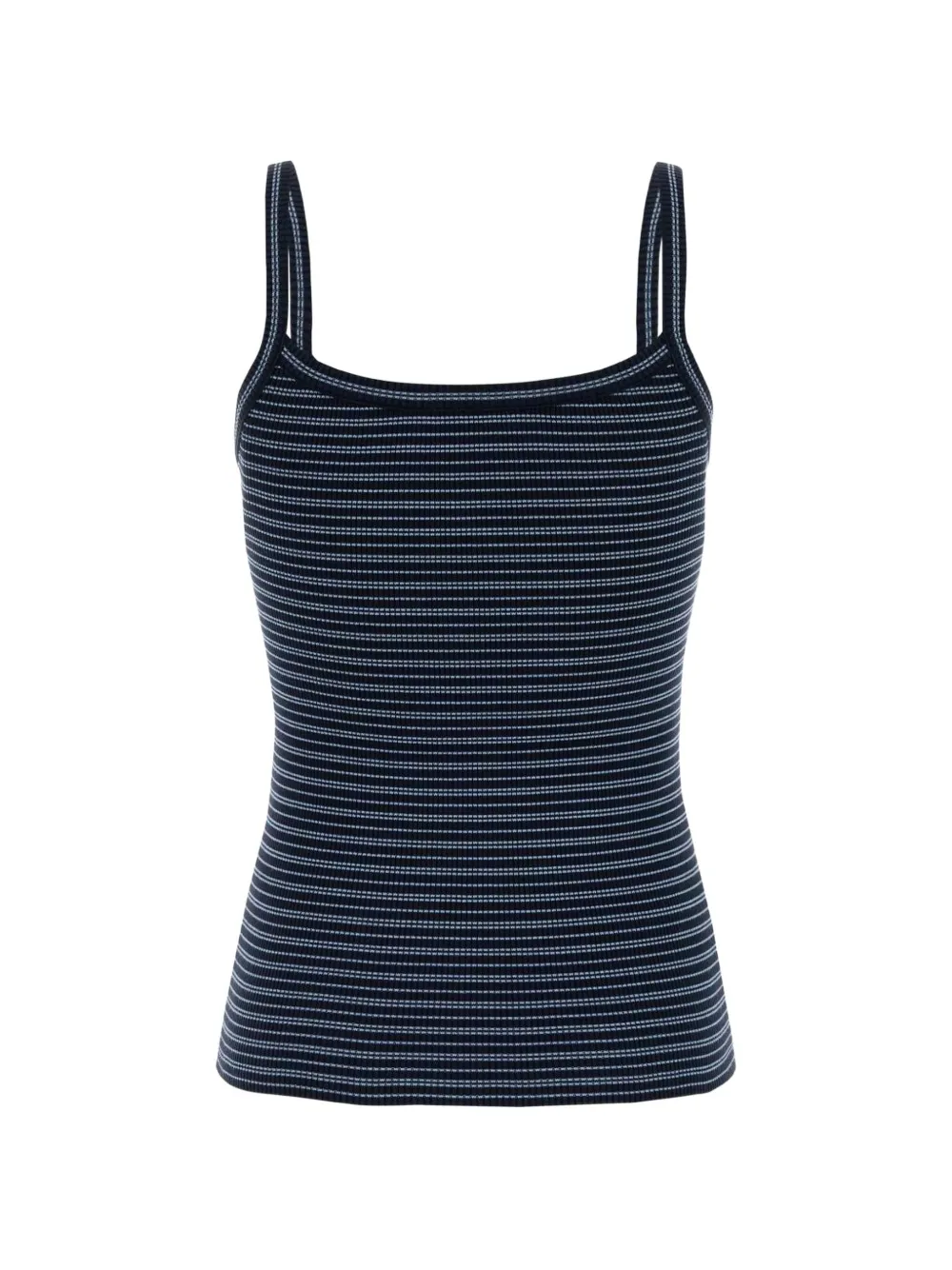  Prada Embroidered Cotton Tank Top - Blue 
