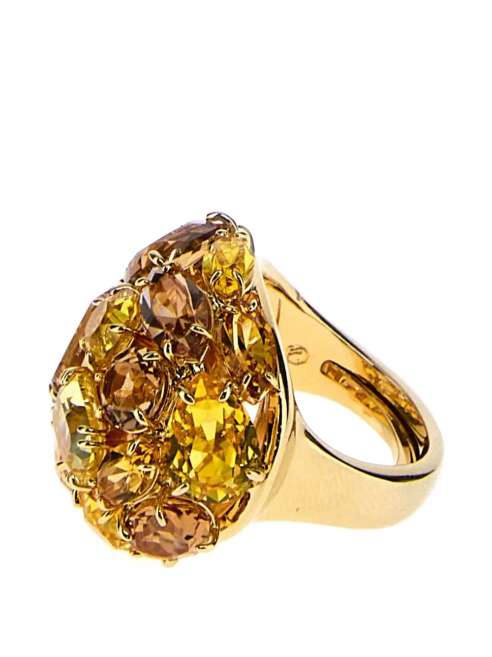 Swarovski Gema embellished ring - Oro