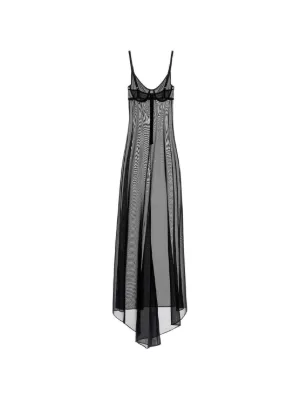 knee length dresses for ladies VINTAGE NICOLAS GHESQUIÈRE FOR BALENCIAGA SS 2006 NAVY & IVORY MEDUSA –  Uncommon Thread main image 0