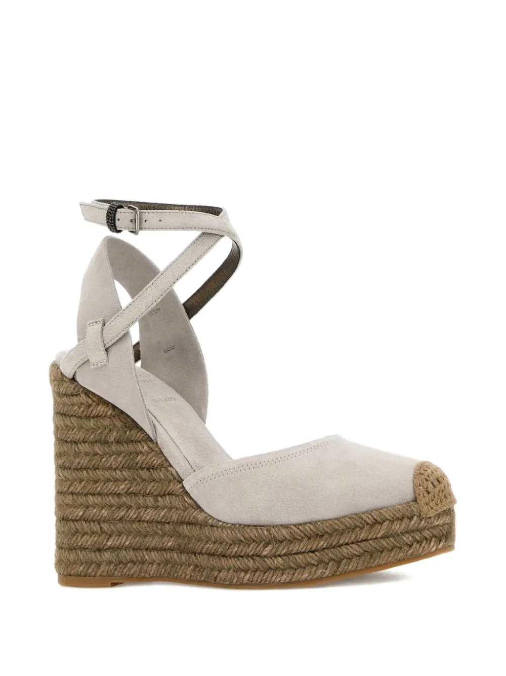 Brunello Cucinelli Espadrilles met enkelband Grijs