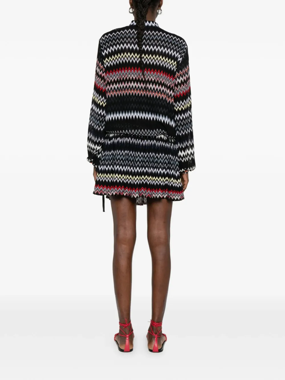 Missoni Midi-jurk met chevron patroon Zwart