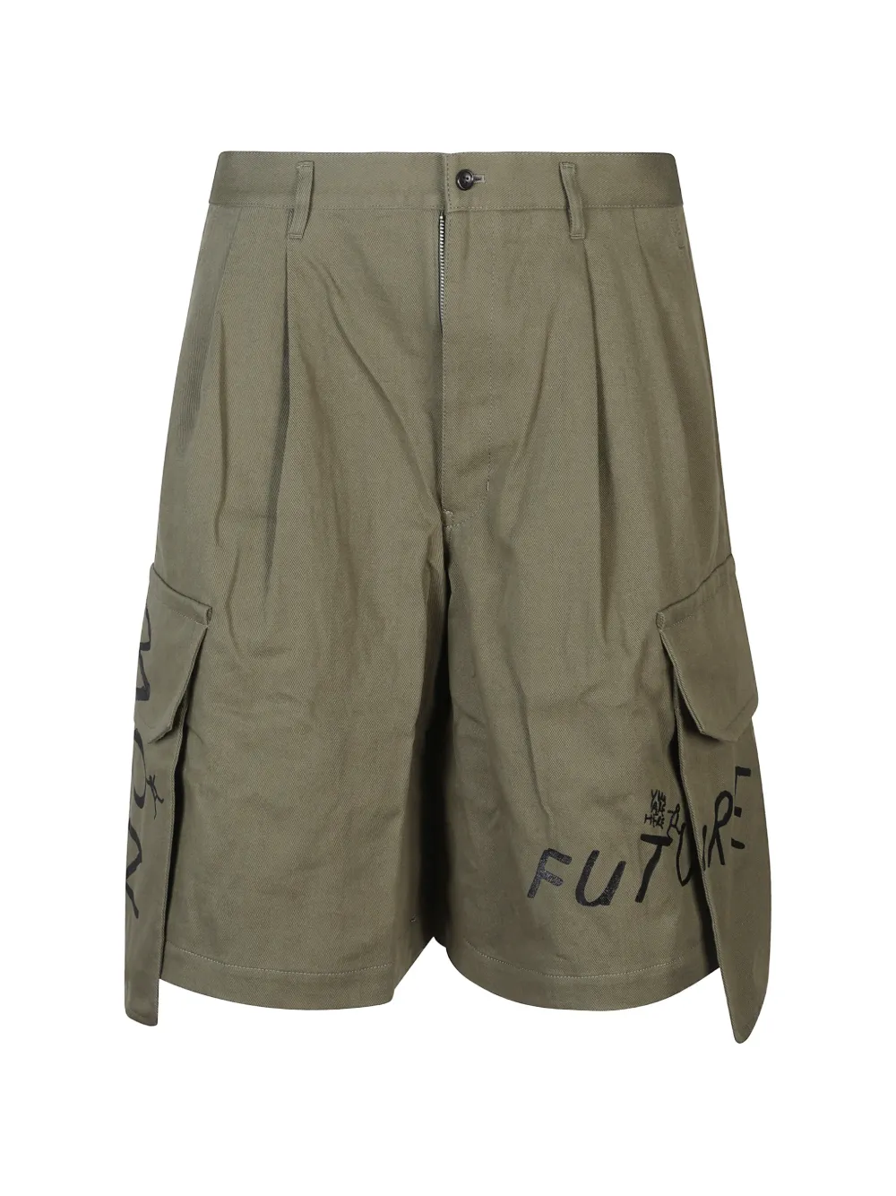 Comme des Garçons Homme cargo print shorts - Grün