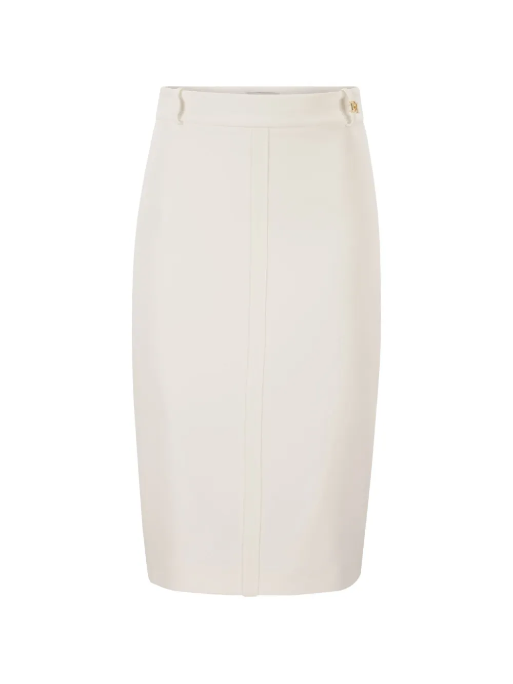 Elisabetta Franchi logo-detail midi skirt - Toni neutri