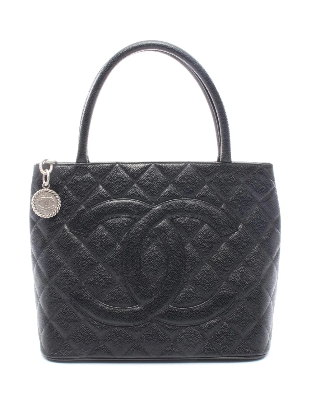 CHANEL Pre-Owned 2003-2004 Caviar Medallion tote bag - Nero