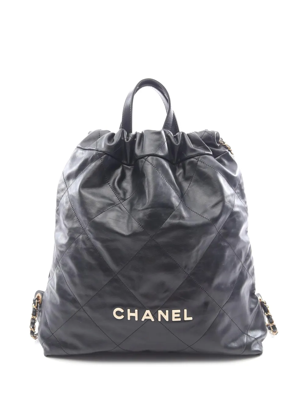 CHANEL Pre-Owned 2021-2026 Large Quilted Calfskin 22 backpack - Nero